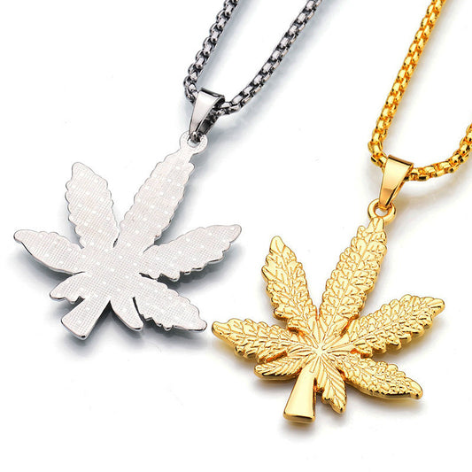 Women's Domineering Big Leaf Maple Long Sweater Necklaces