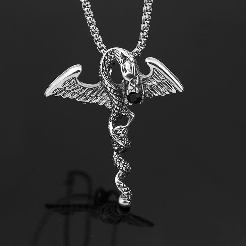 Men's Stainless Steel Hip Hop Cool Cross Trendy Clavicle Necklaces