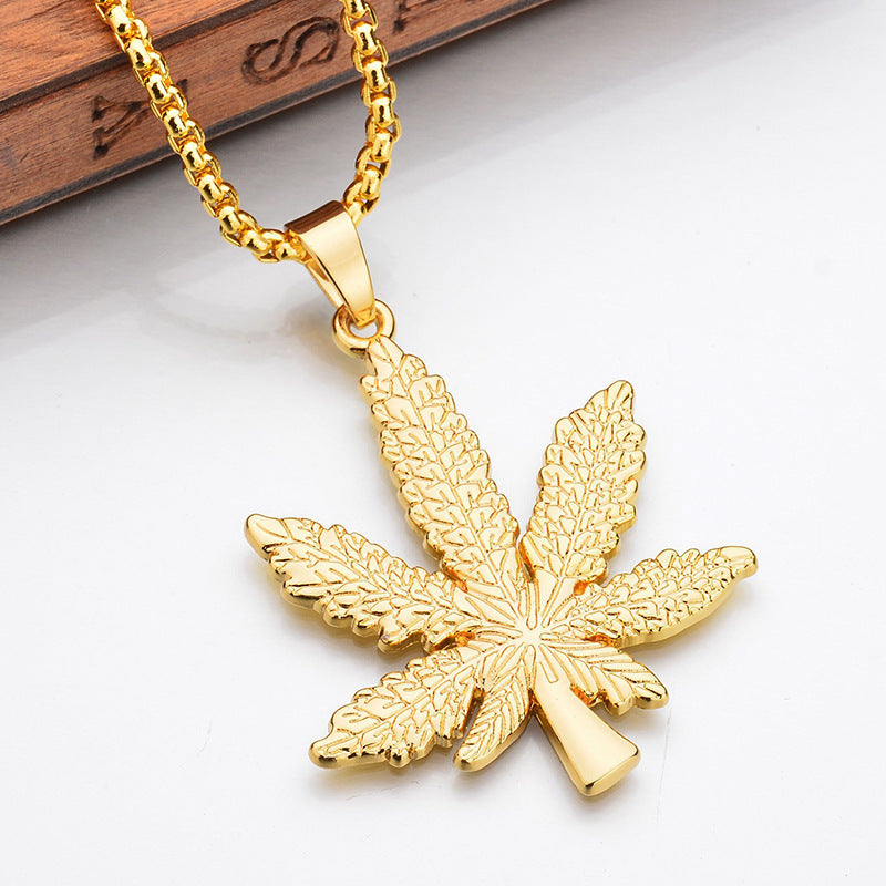 Women's Domineering Big Leaf Maple Long Sweater Necklaces