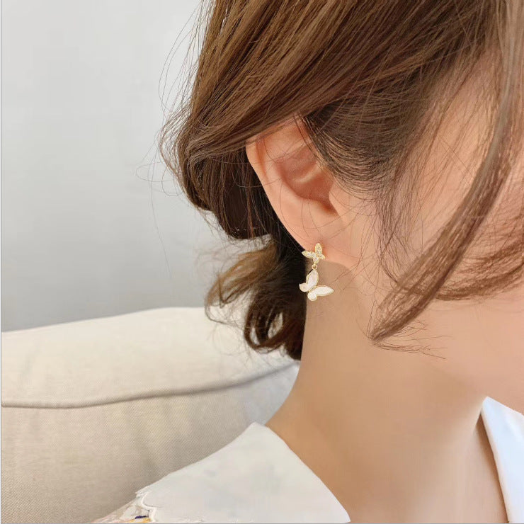 Butterfly Fairy Double Dripping Simple Graceful Earrings