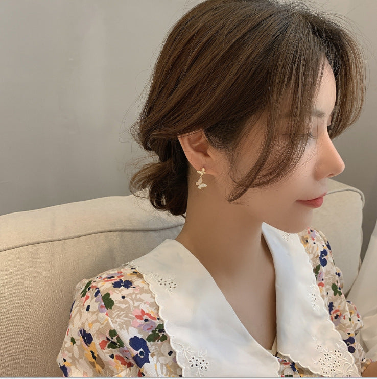 Butterfly Fairy Double Dripping Simple Graceful Earrings