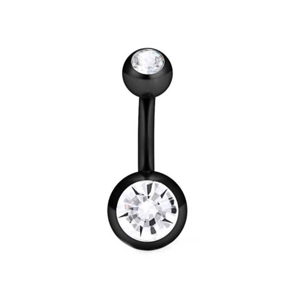Love Heart Stainless Steel Belly Navel Stud Earrings