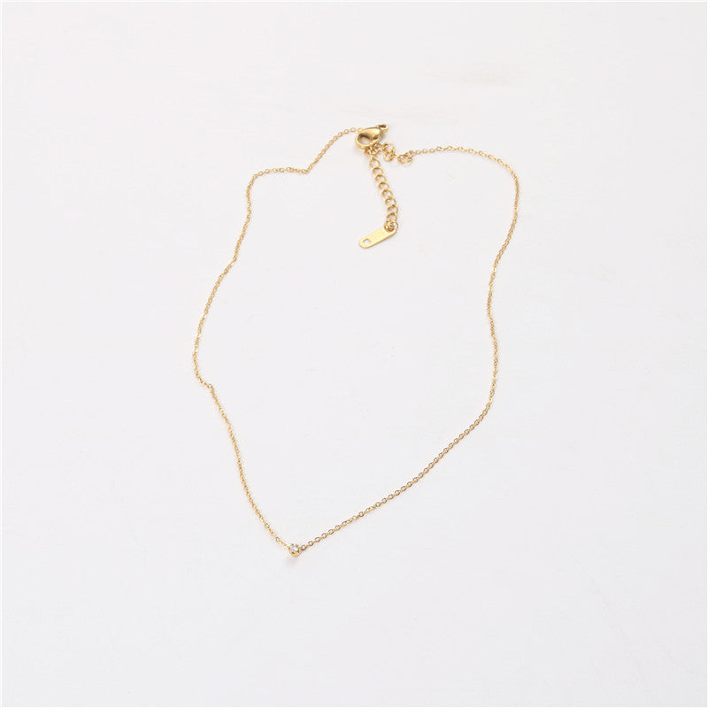 Simple Flash Gold Small Diamond Loose Necklaces