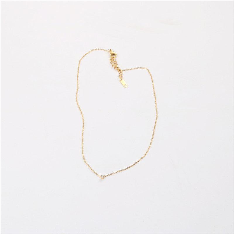 Simple Flash Gold Small Diamond Loose Necklaces