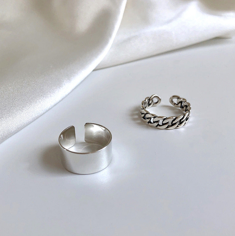 Men's Hip Hop Twin Aperture Open Personalized Cold Style Ring