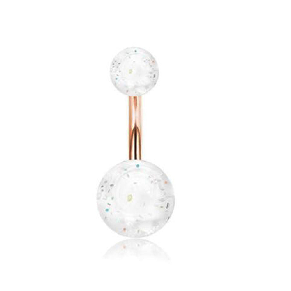 Love Heart Stainless Steel Belly Navel Stud Earrings