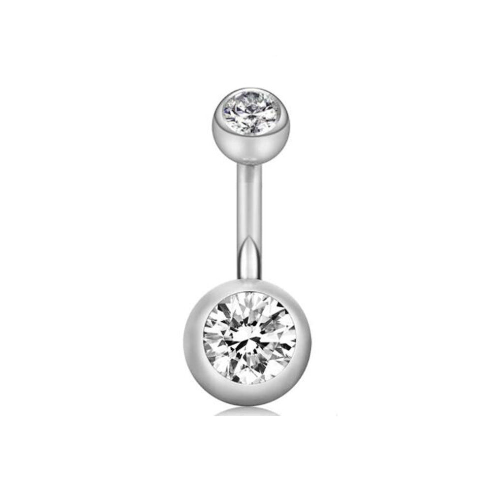 Love Heart Stainless Steel Belly Navel Stud Earrings