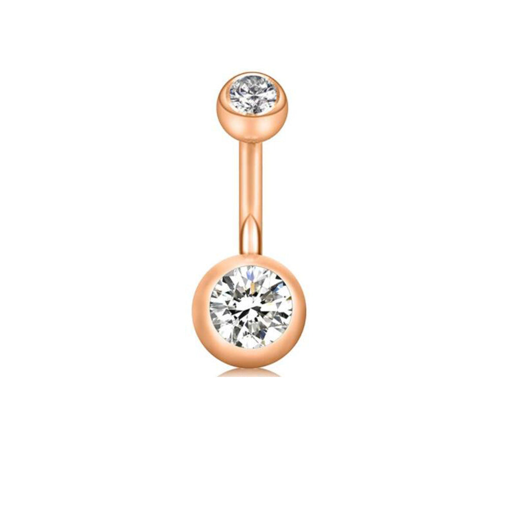 Love Heart Stainless Steel Belly Navel Stud Earrings