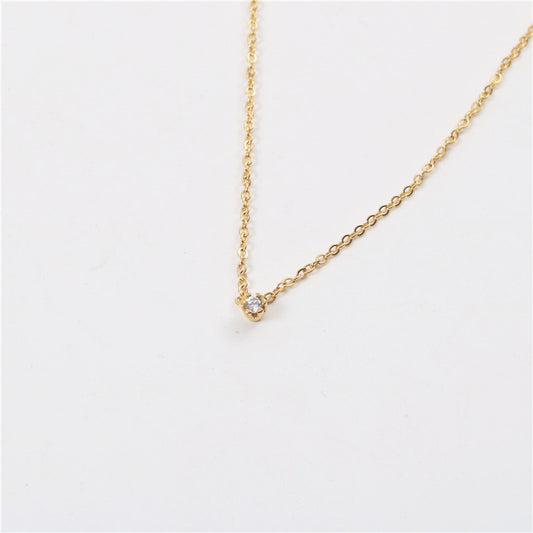 Simple Flash Gold Small Diamond Loose Necklaces