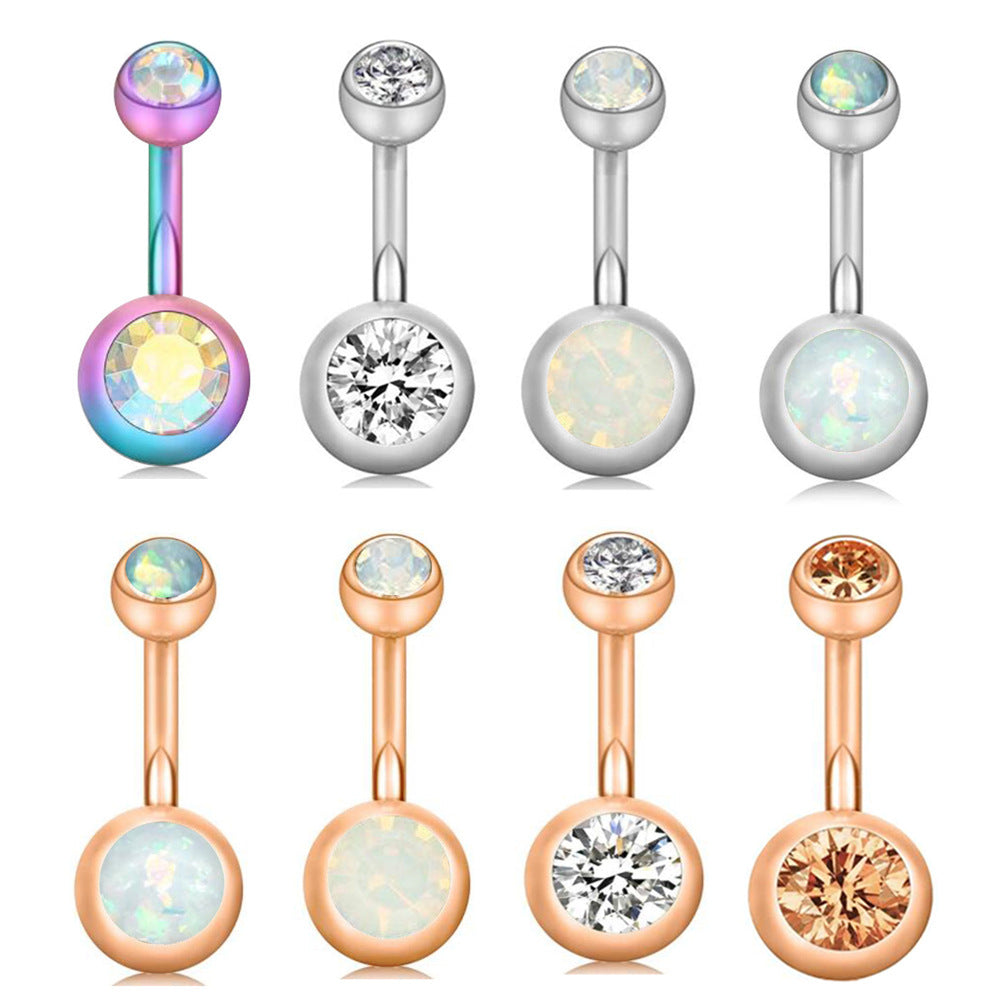 Love Heart Stainless Steel Belly Navel Stud Earrings