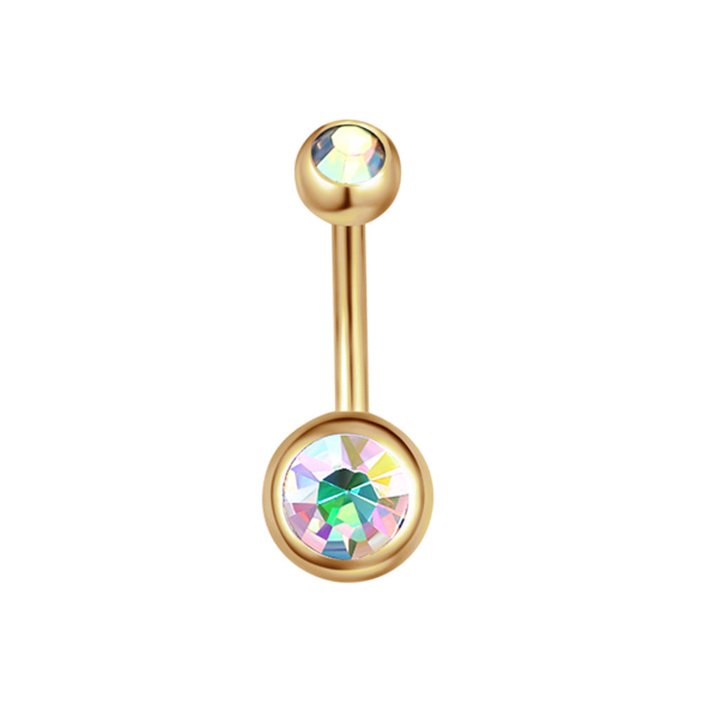 Love Heart Stainless Steel Belly Navel Stud Earrings