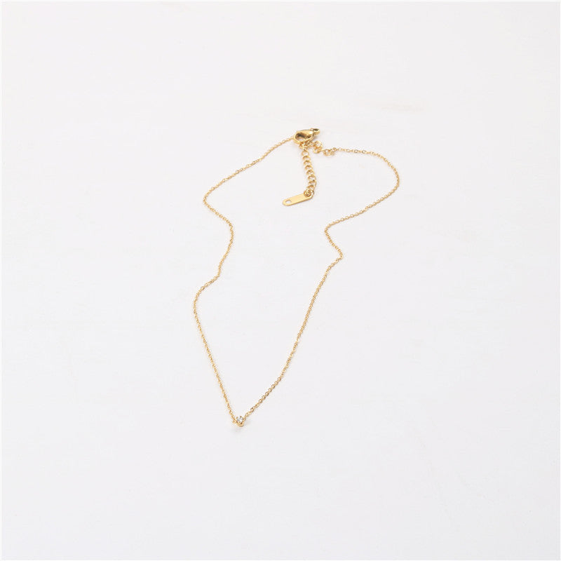 Simple Flash Gold Small Diamond Loose Necklaces