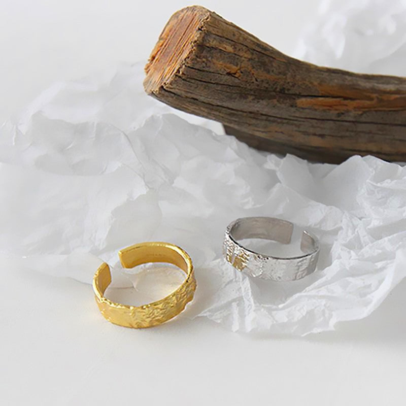 Stylish Opening Female Irregular Concave Gold Rings