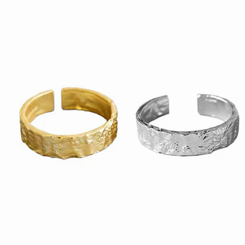 Stylish Opening Female Irregular Concave Gold Rings