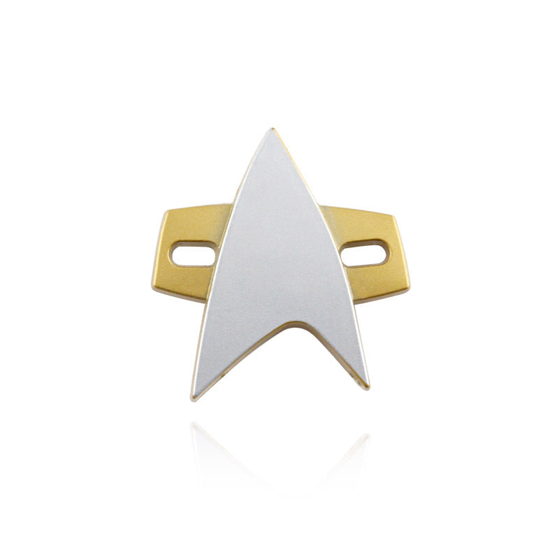 Messenger A- Line Logo Palm-shaped Brooch Brooches