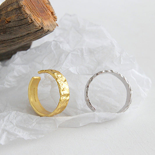 Stylish Opening Female Irregular Concave Gold Rings