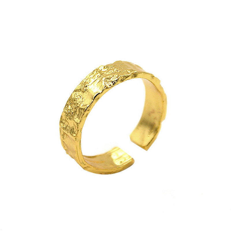 Stylish Opening Female Irregular Concave Gold Rings