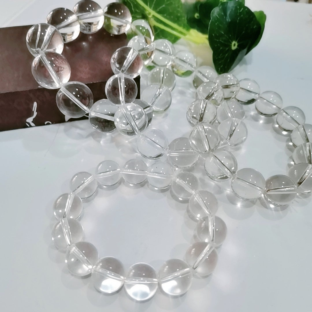 Imitation White Crystal Transparent Beads Ice Bracelet