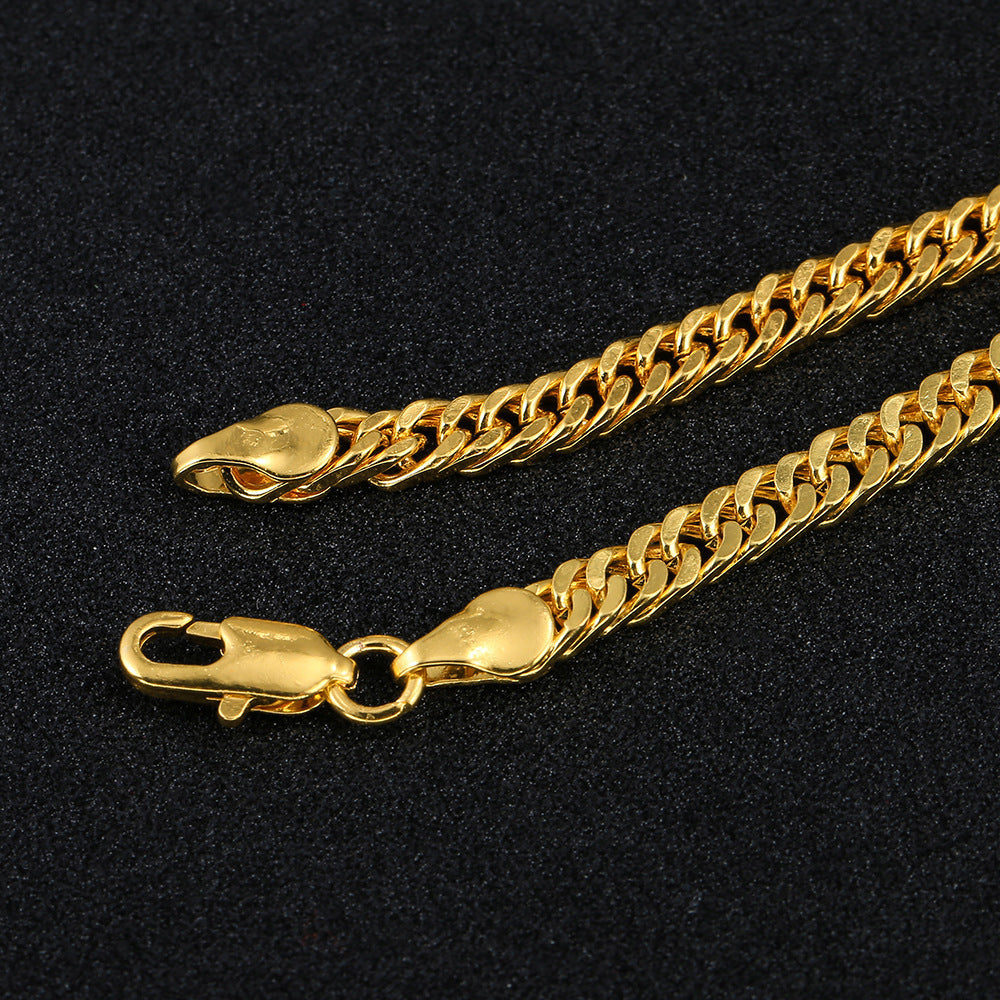 Trendy Casual Elegant Gold Gold-plated Squashed Necklace