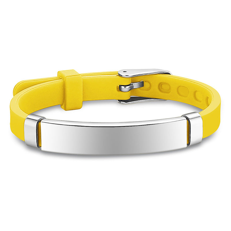 Children's Popular Titanium Steel Silicone Luminous Bracelets