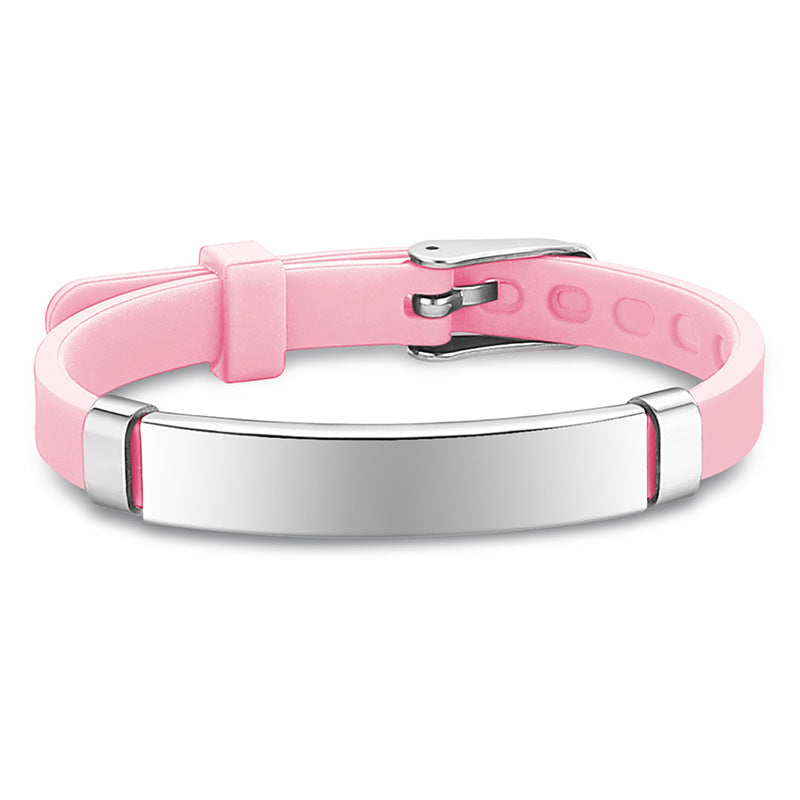 Children's Popular Titanium Steel Silicone Luminous Bracelets
