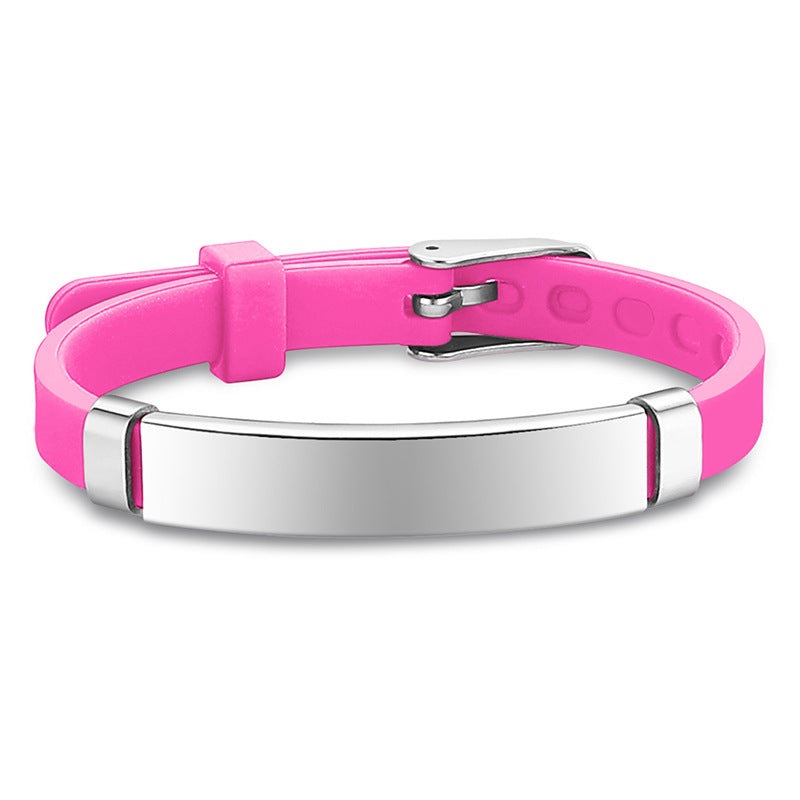 Children's Popular Titanium Steel Silicone Luminous Bracelets