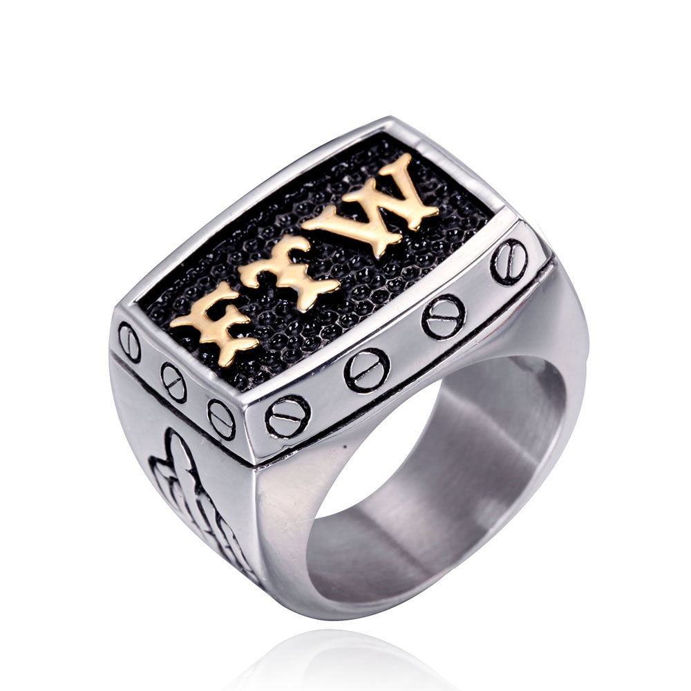 Beautiful Men's Punk Domineering Personality Vintage Rings