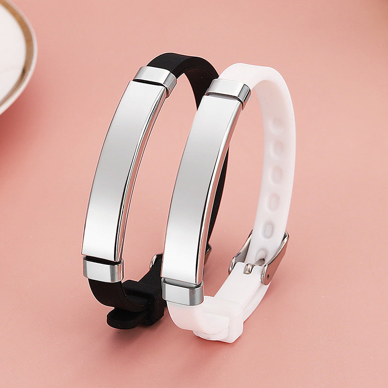 Children's Popular Titanium Steel Silicone Luminous Bracelets