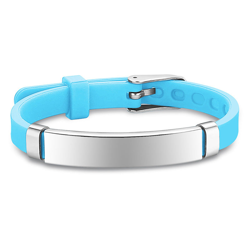 Children's Popular Titanium Steel Silicone Luminous Bracelets