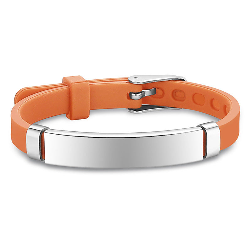 Children's Popular Titanium Steel Silicone Luminous Bracelets