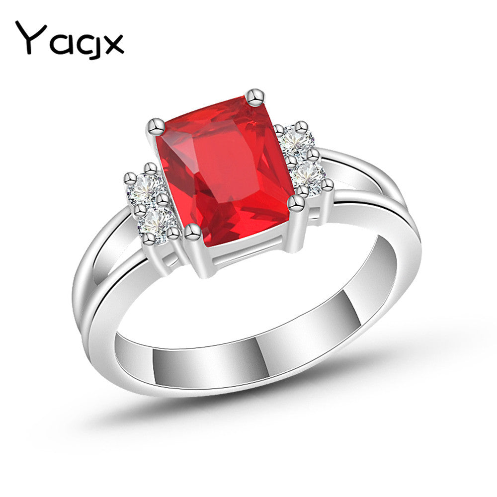 Classic Fashion Simple Inlaid Couple Zircon Ring