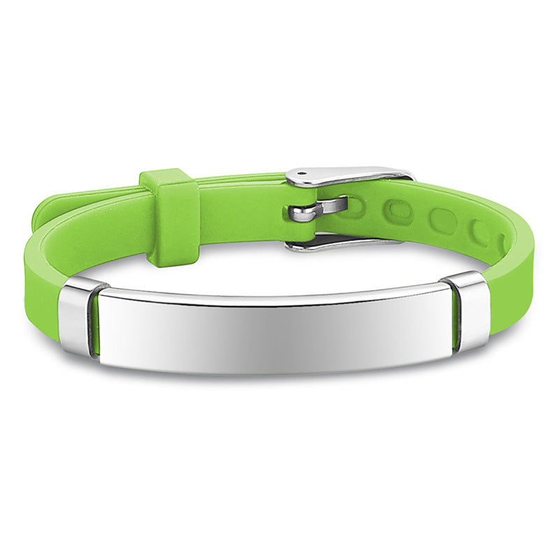 Children's Popular Titanium Steel Silicone Luminous Bracelets