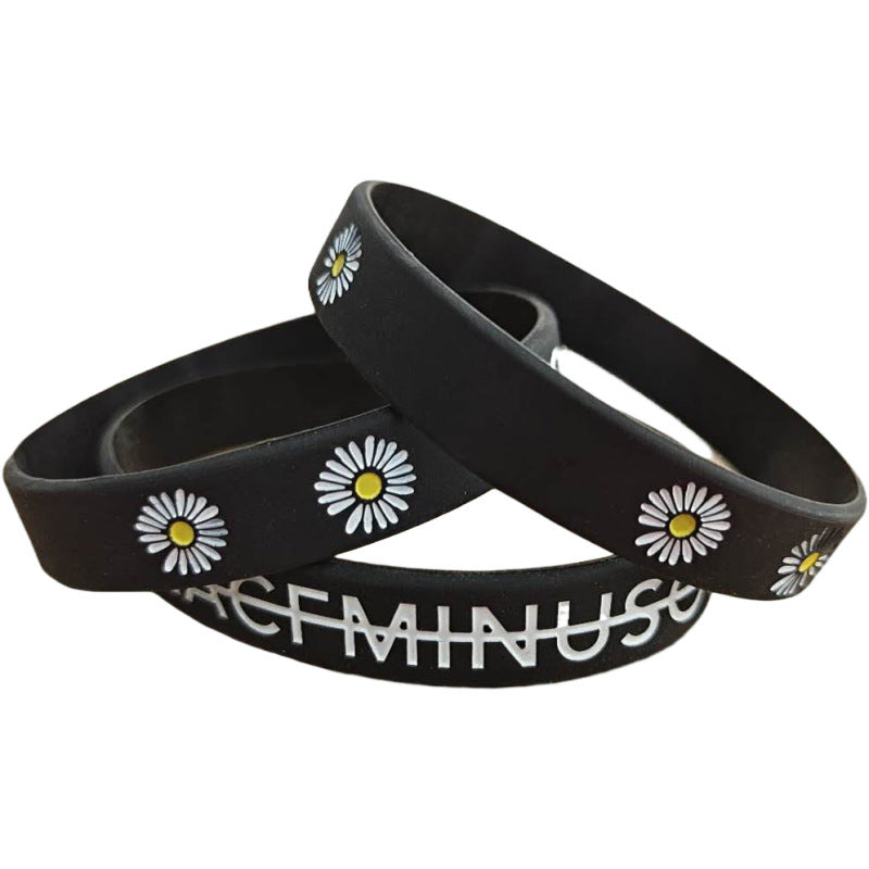 Women's & Men's Little Daisy Couple Fashion Rubber Gasket Sports Silicone Bracelet