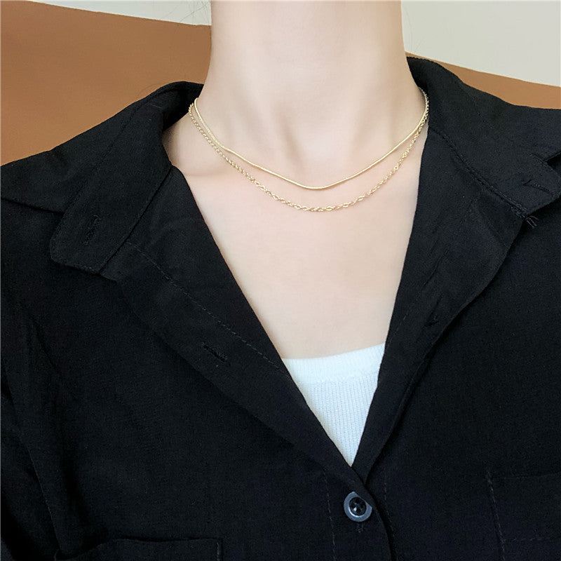 Women's Simple Graceful Niche Bag For Sweet Personality Clavicle Chain Necklaces