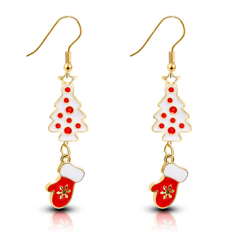 Personality Christmas Eve Popular Santa Claus Earrings