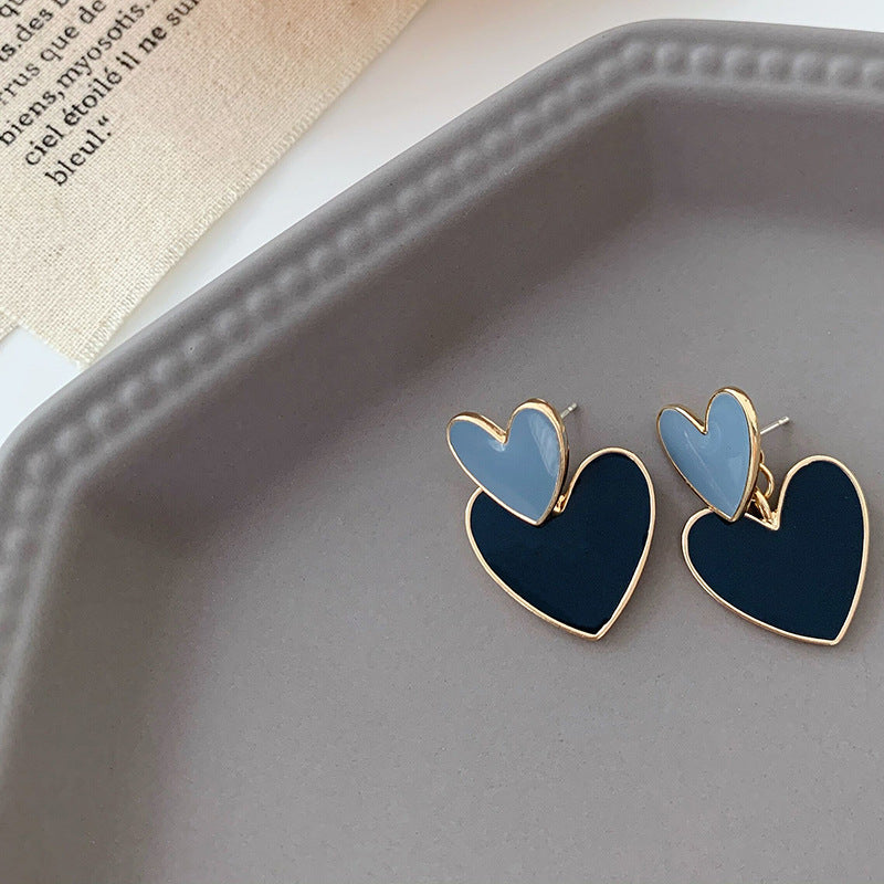 Love Heart One Style For Heart-shaped Ear Stud Earrings