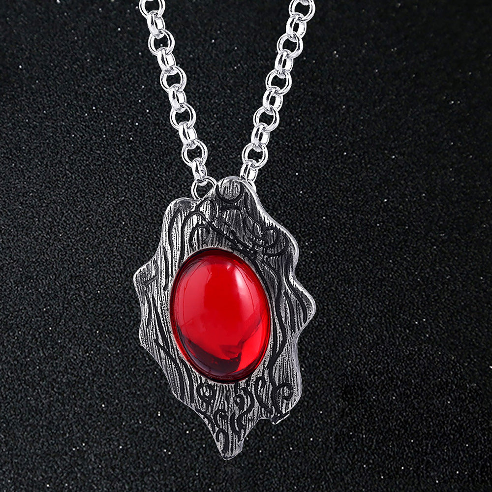 Game Ghost Cry Dante Peripheral Metal Ruby Souvenir Necklaces