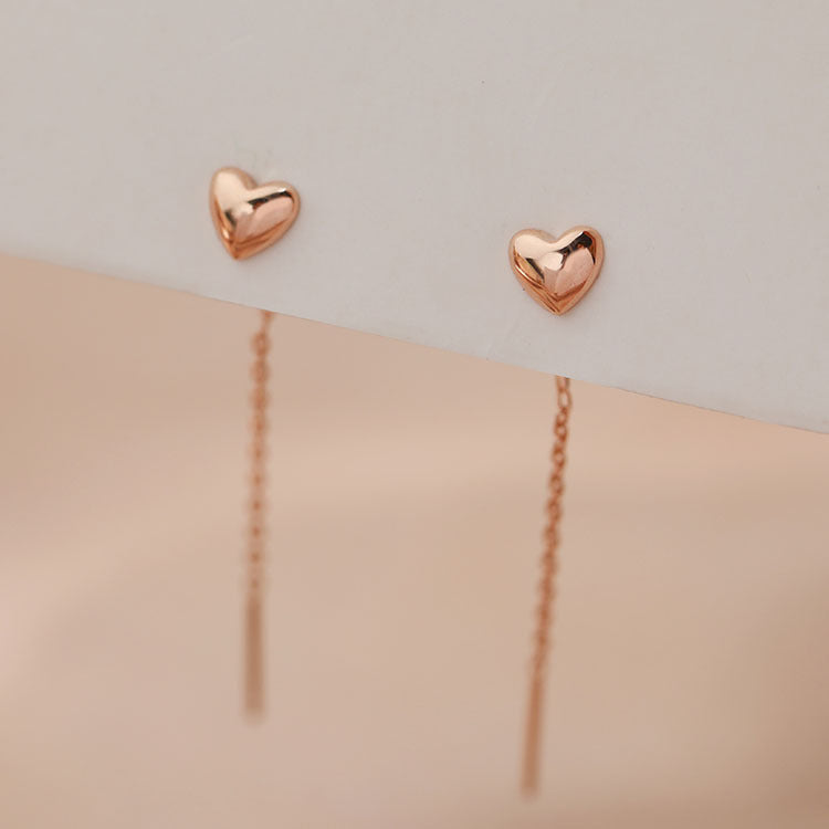Women's Gold Sier Needle Tassel Elegant Long Style Ear Line