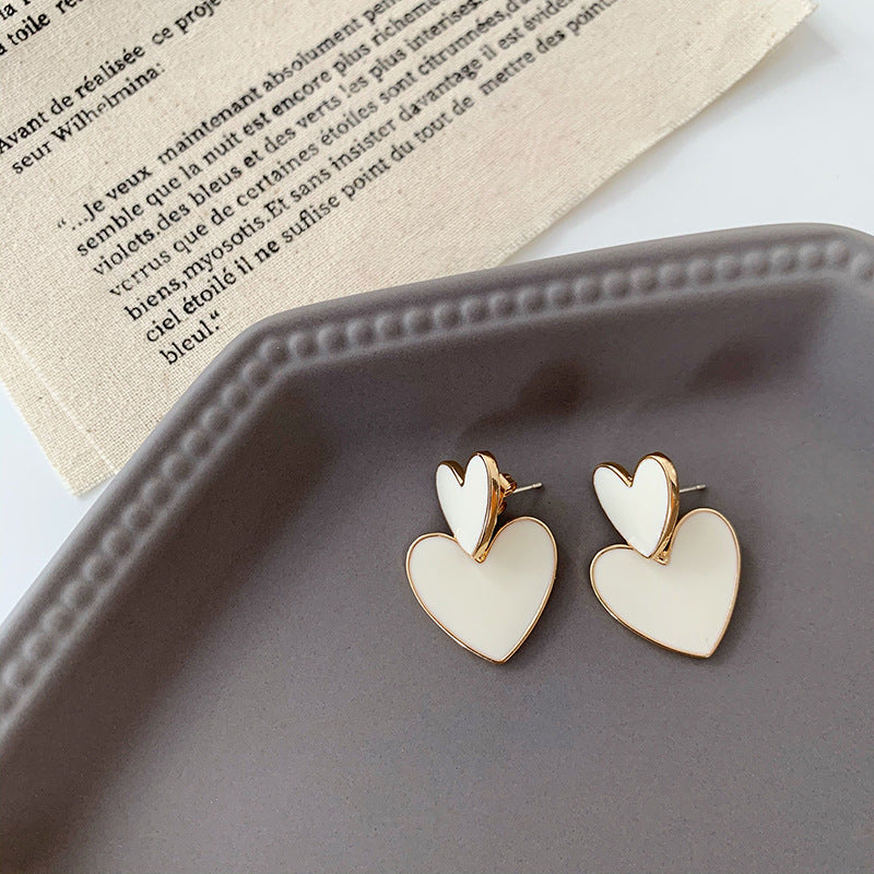 Love Heart One Style For Heart-shaped Ear Stud Earrings