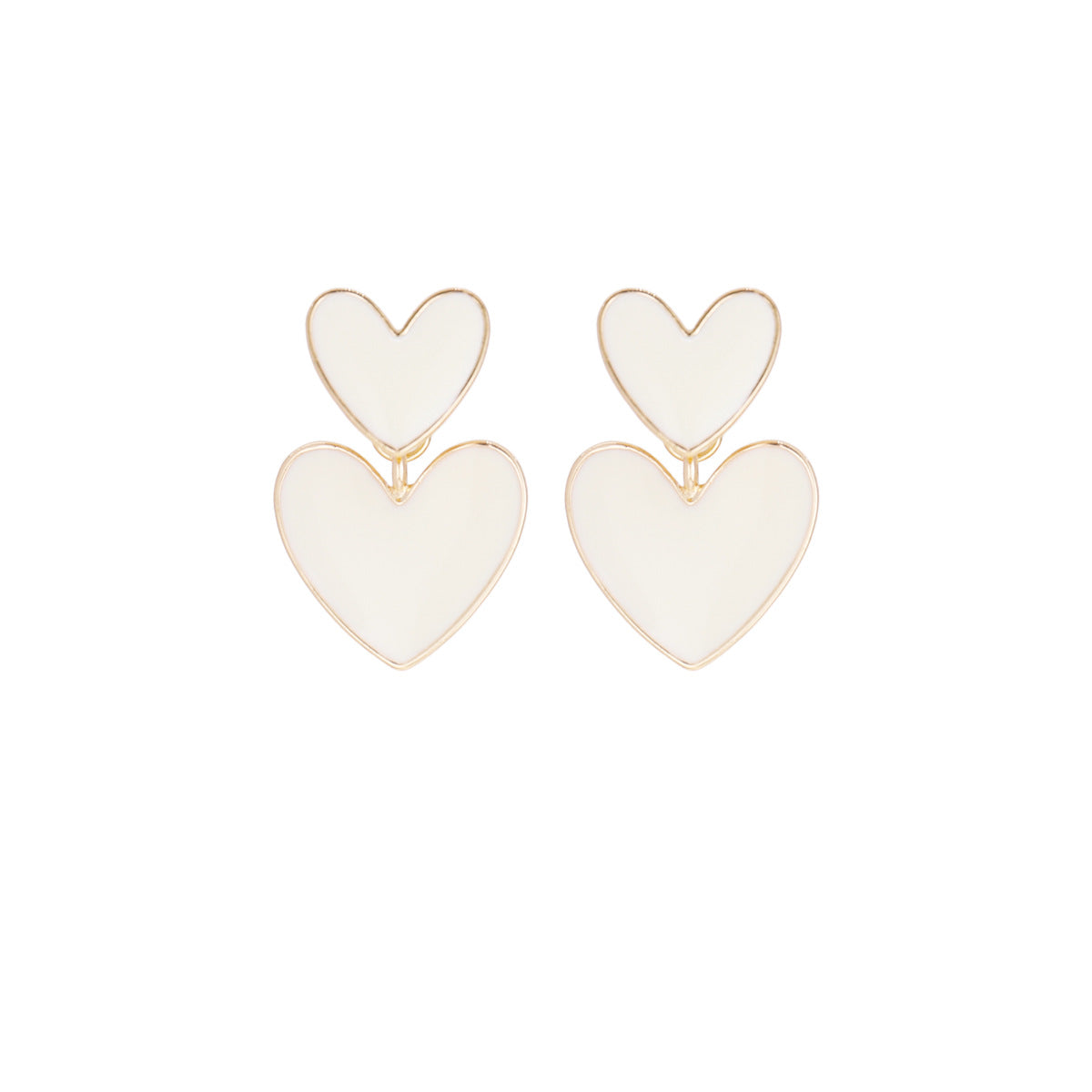Love Heart One Style For Heart-shaped Ear Stud Earrings