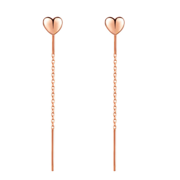 Women's Gold Sier Needle Tassel Elegant Long Style Ear Line