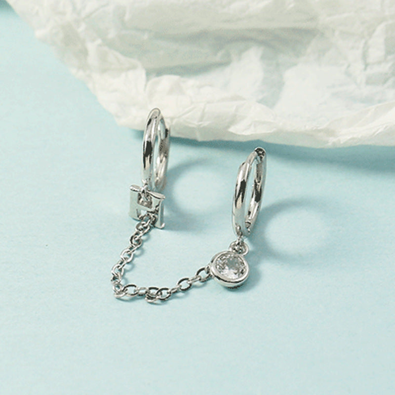 Women's Double Simple Design Sense Pierced Ears Ear Buckle