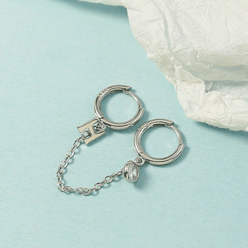 Women's Double Simple Design Sense Pierced Ears Ear Buckle