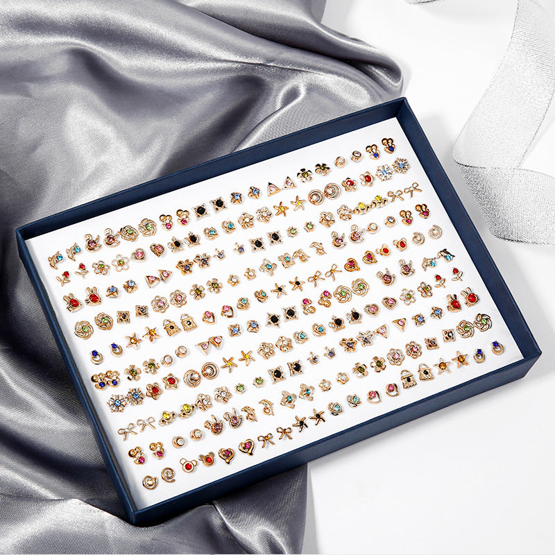 Women's For Earings Auricular Needle Rhinestone Pearl Cartoon Sweet Polymer Stud Earrings
