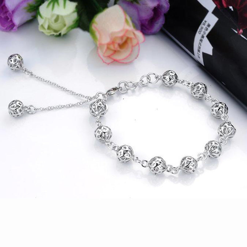 Korean Crystal Sier Plated Ornament Female Bracelets