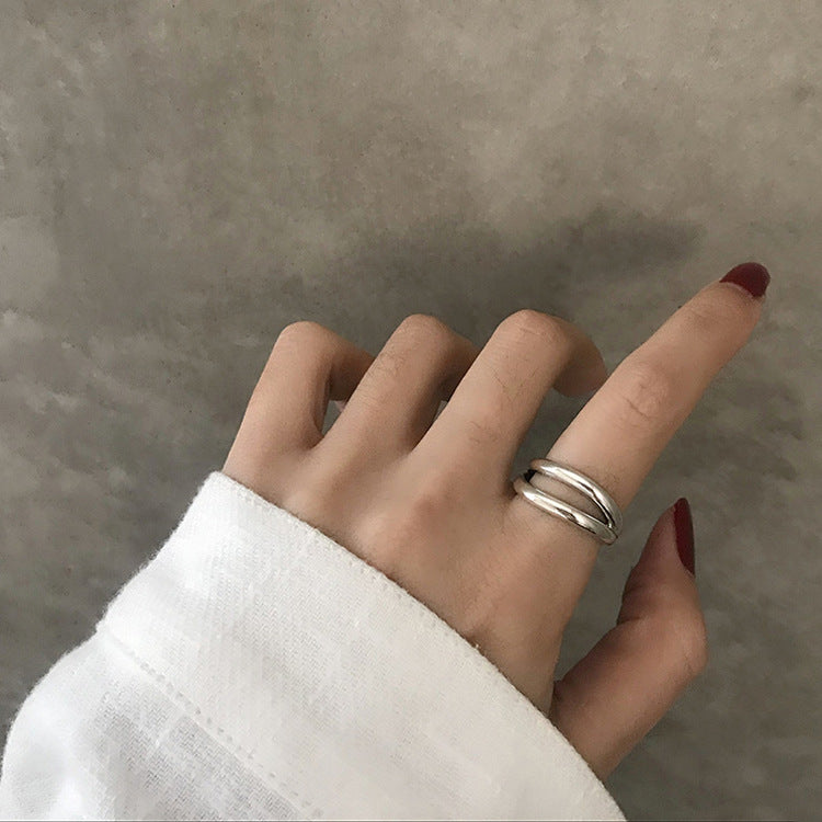 Stacked Vintage Female Design Simple Cold Rings