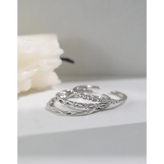 Korean Style Sterling Sier Temperament Micro Rings