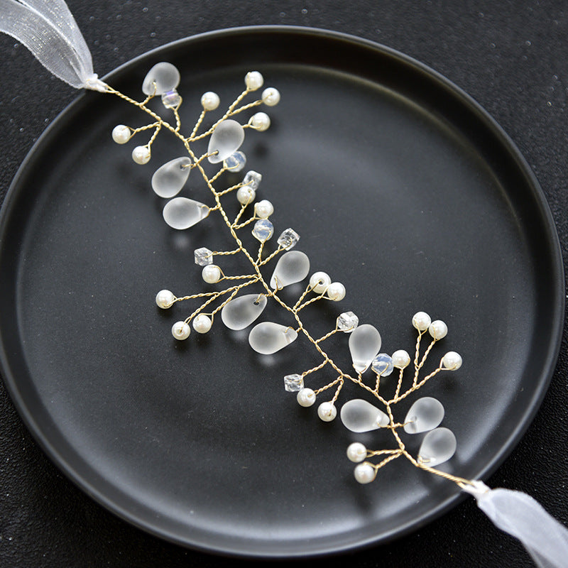 Wrist Flower White Pearl Handed Wedding Gift Sisters Group Event Bracelet