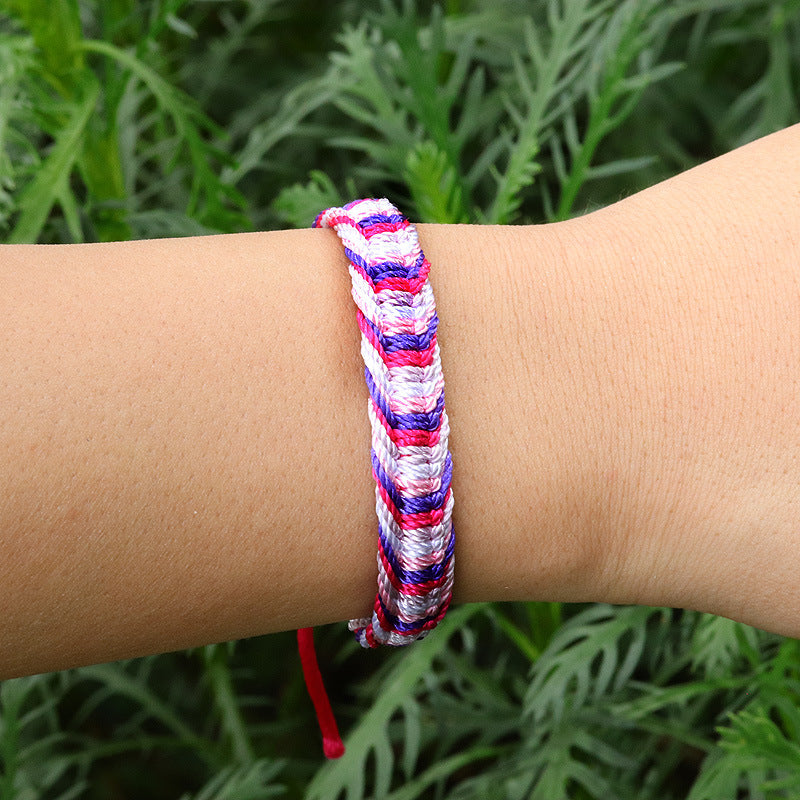 Colorful Woven Bohemian Rainbow Carrying Strap Bracelets