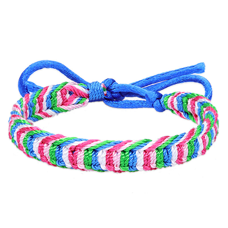 Colorful Woven Bohemian Rainbow Carrying Strap Bracelets